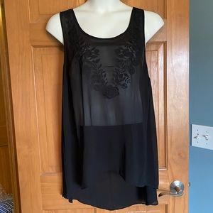 Torrid sheer black tunic tank